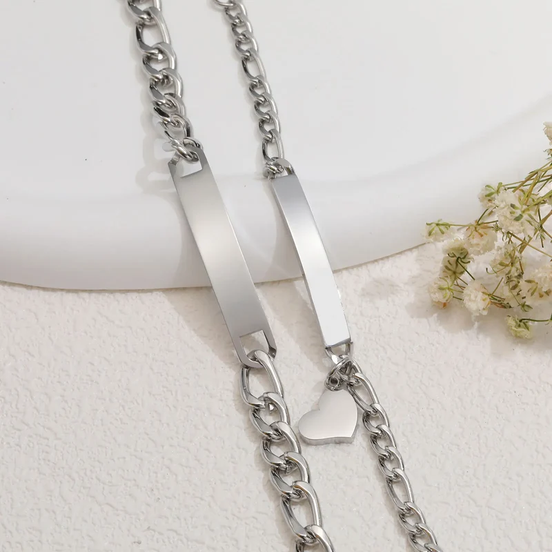 Paar Armbänder Echt Silber