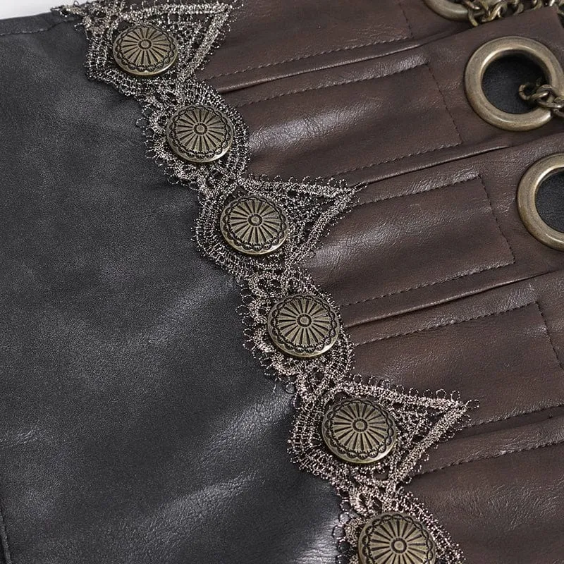 Gothic-Kettengürtel aus Kunstleder für Herren