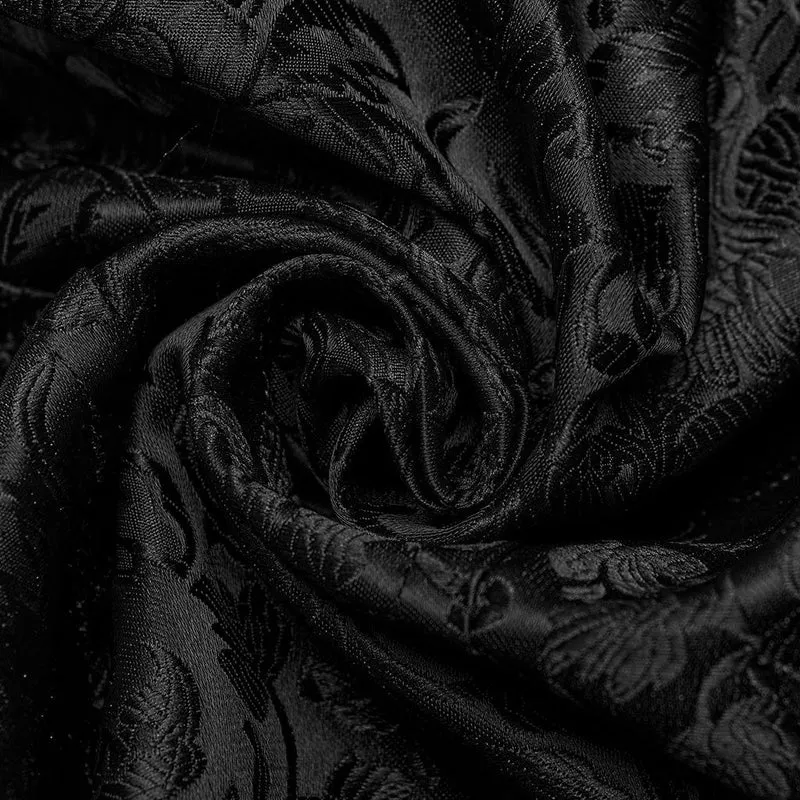 Herren-Gothic-Weste mit floralem Jacquard-Schnürmuster