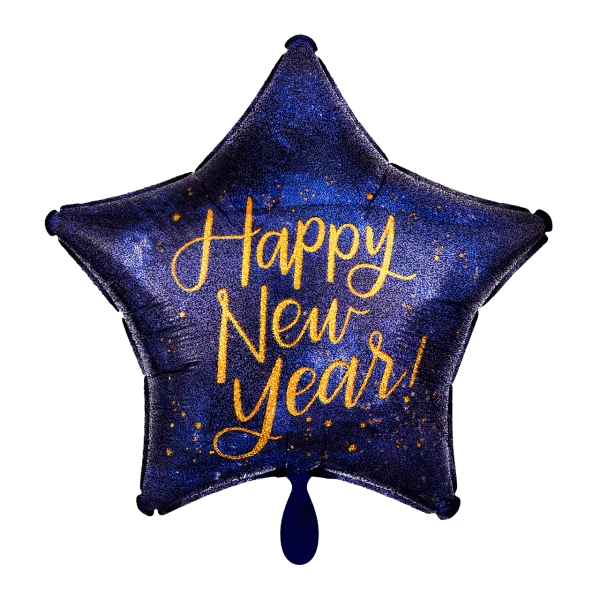 Heliumballon-Geschenk "Happy New Year" Stars