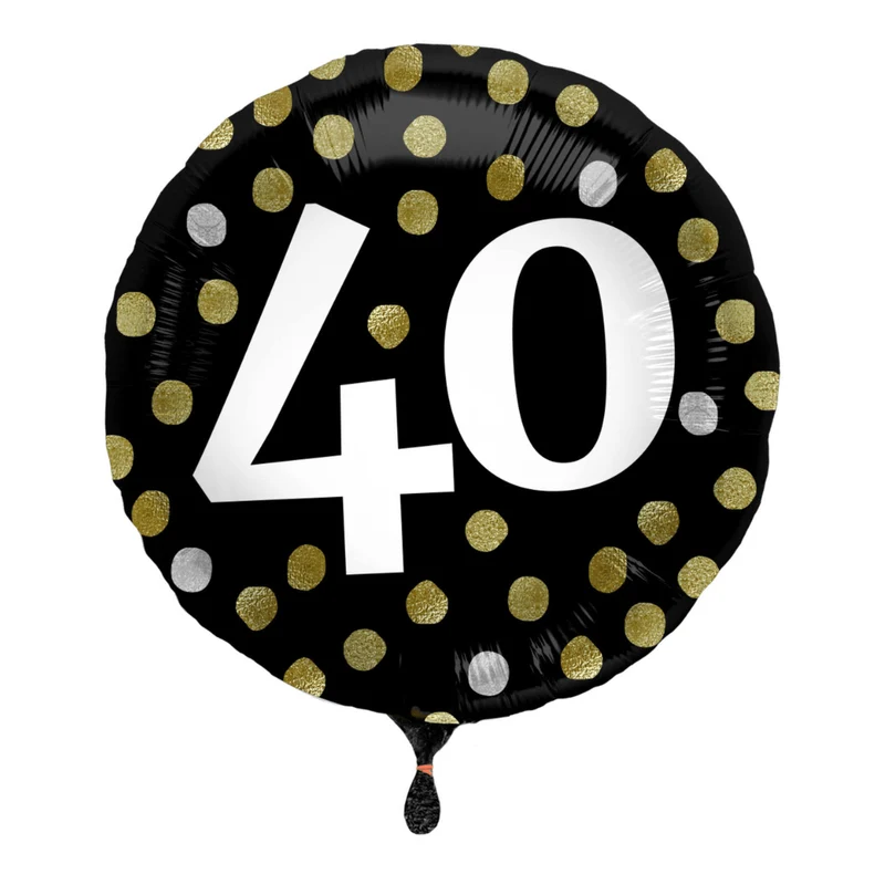 Heliumballon-Geschenk "40" Happy Birthday Sparkling