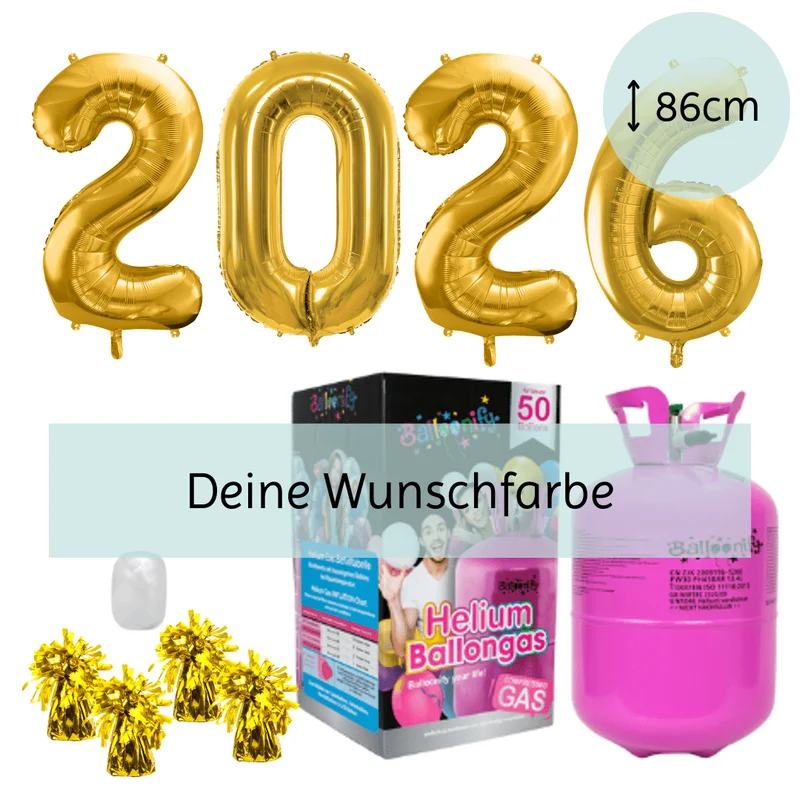 Helium-Set Silvester XXL "2026"