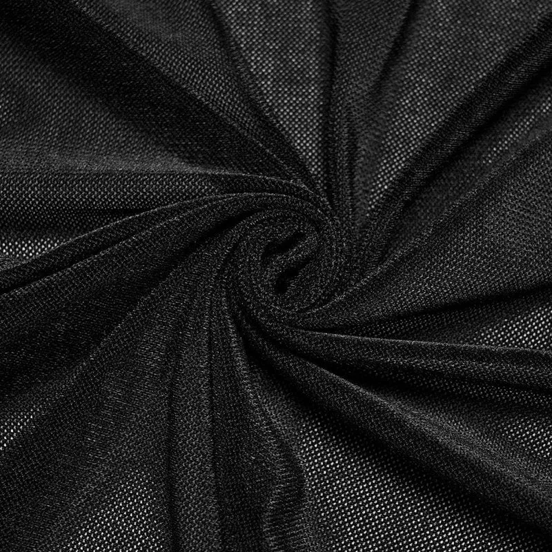 Schwarzer, langer Gothic-Rock für Damen mit Schnürung