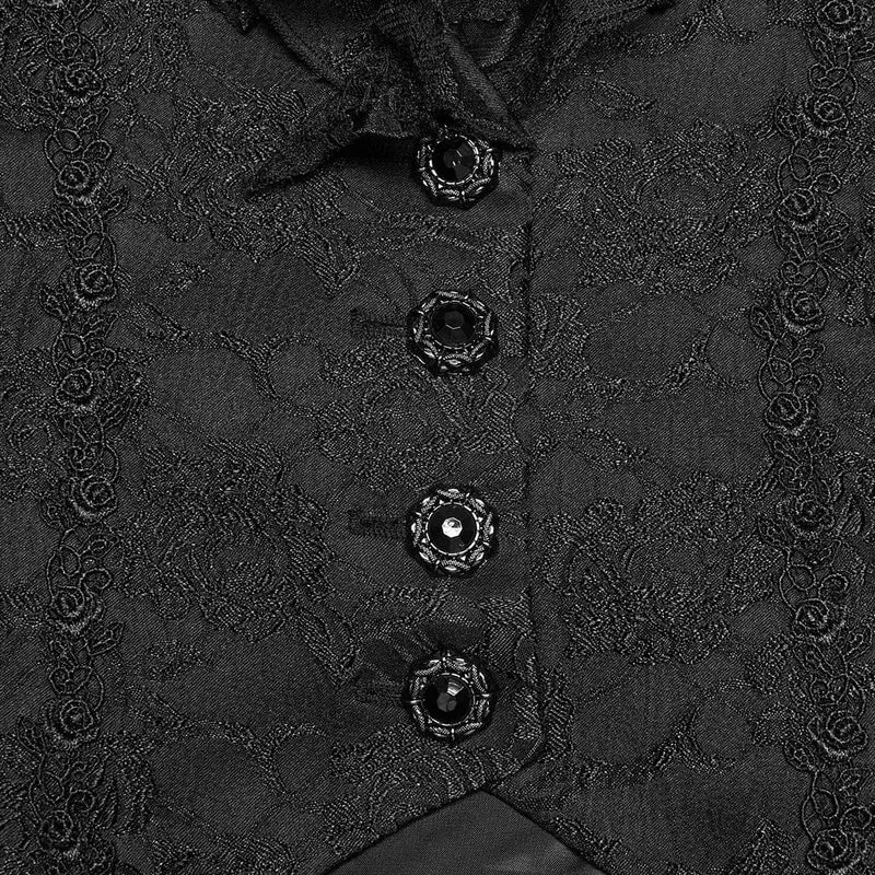 Gothic-Jacquard-Rüschen-Lagenrock-Weste für Damen