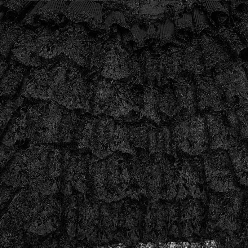 Gothic-Jacquard-Rüschen-Lagenrock-Weste für Damen