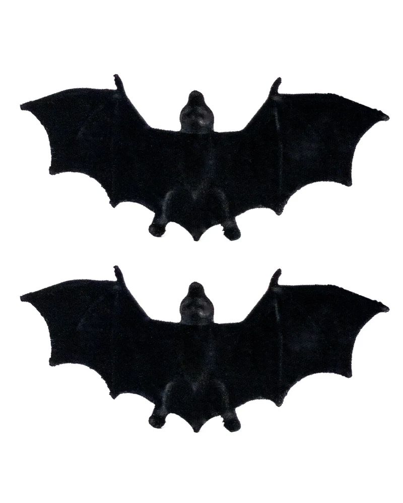 Schwarze Fledermaus Beflockt 2 St.