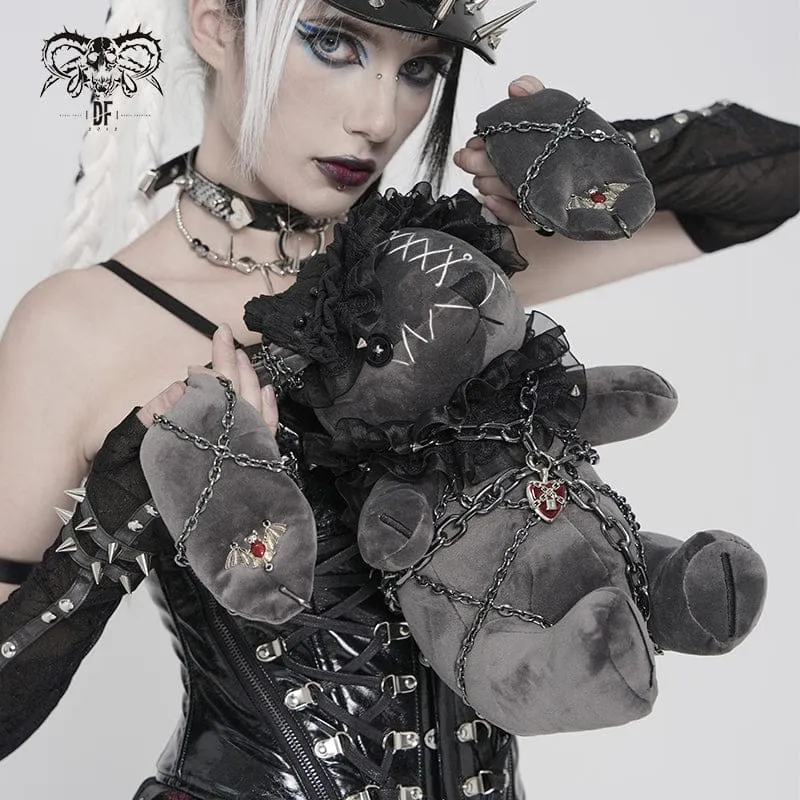 Gothic-Hasenpuppe für Frauen mit Ketten