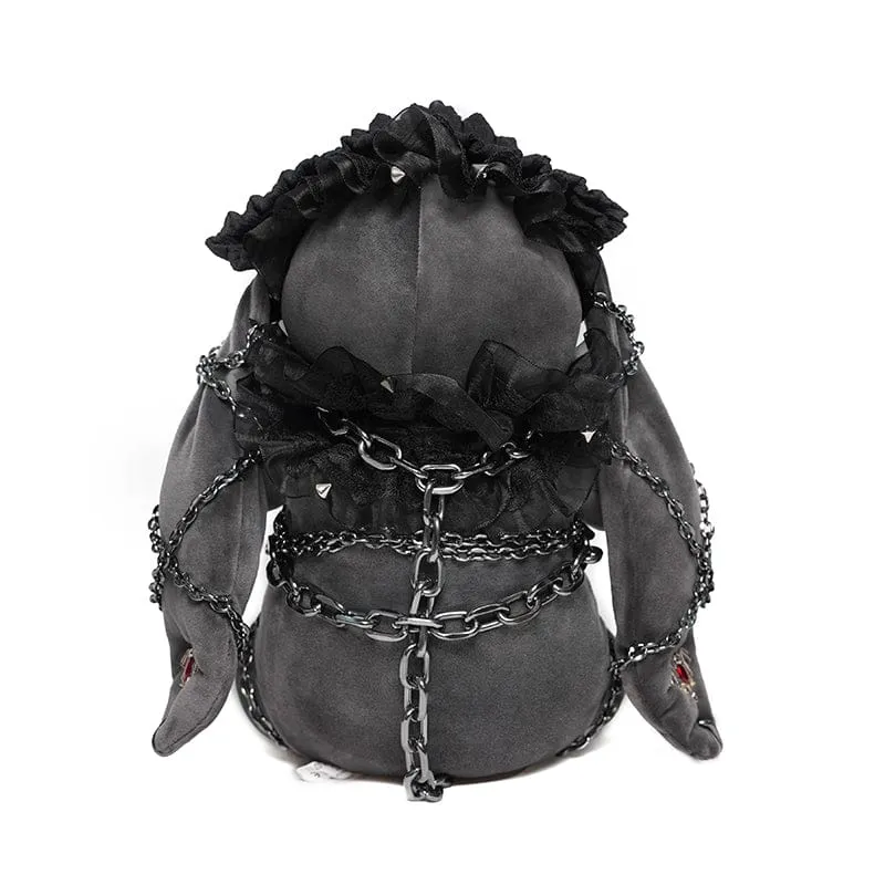 Gothic-Hasenpuppe für Frauen mit Ketten
