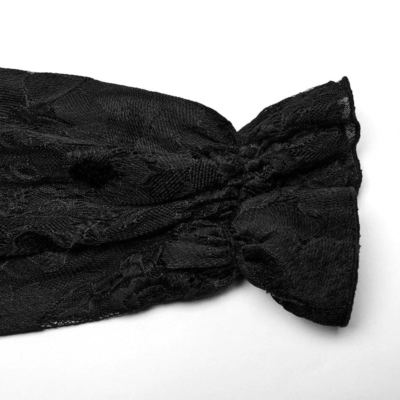 Herren-Gothic-Hemd mit Stehkragen und gerüschter Spitze