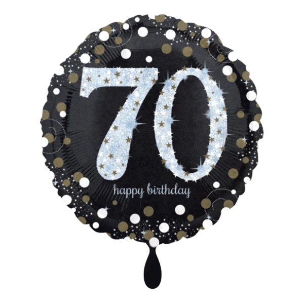 Geburtstagsballon "70 Happy Birthday" Sparkling