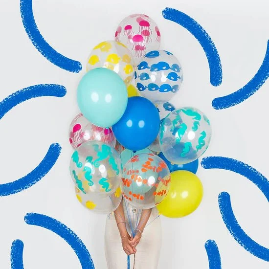 Luftballon Ø 30cm Fische Mix 5 Stk.