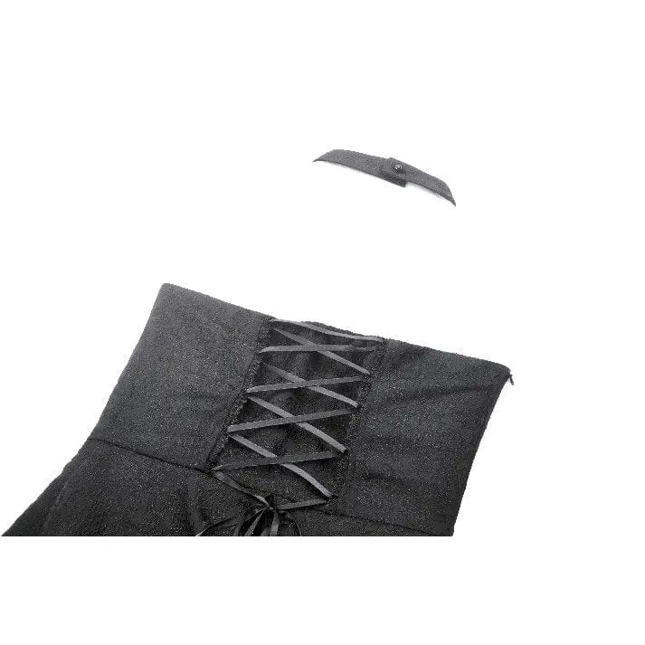 Gothic-Spitzenkleid mit Neckholder für Damen, ideal für Partys und Abschlussfeiern