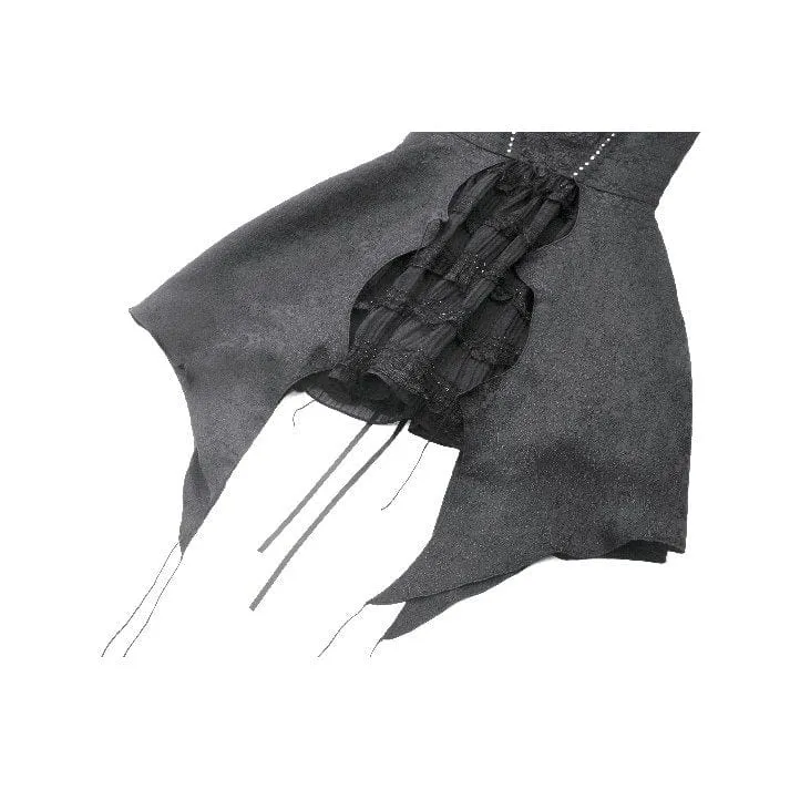 Gothic-Spitzenkleid mit Neckholder für Damen, ideal für Partys und Abschlussfeiern