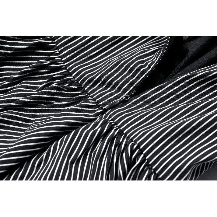 Gothic Lolita Nadelstreifen-Unterkleid für Damen, Abschlusskleid