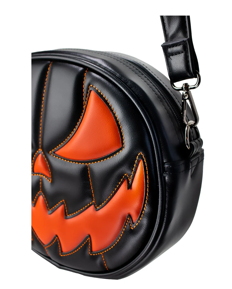 Jack O'Lantern Kürbis Handtasche Schwarz