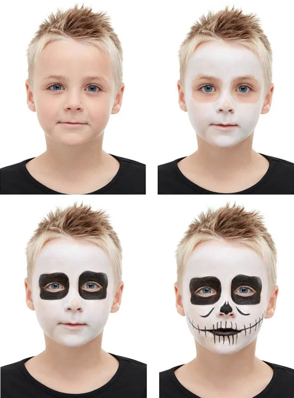 Skelett Aqua Make-Up für Kinder