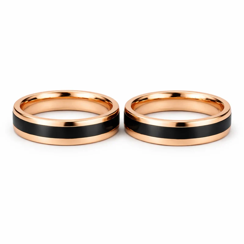 Paar Ringe Schwarz