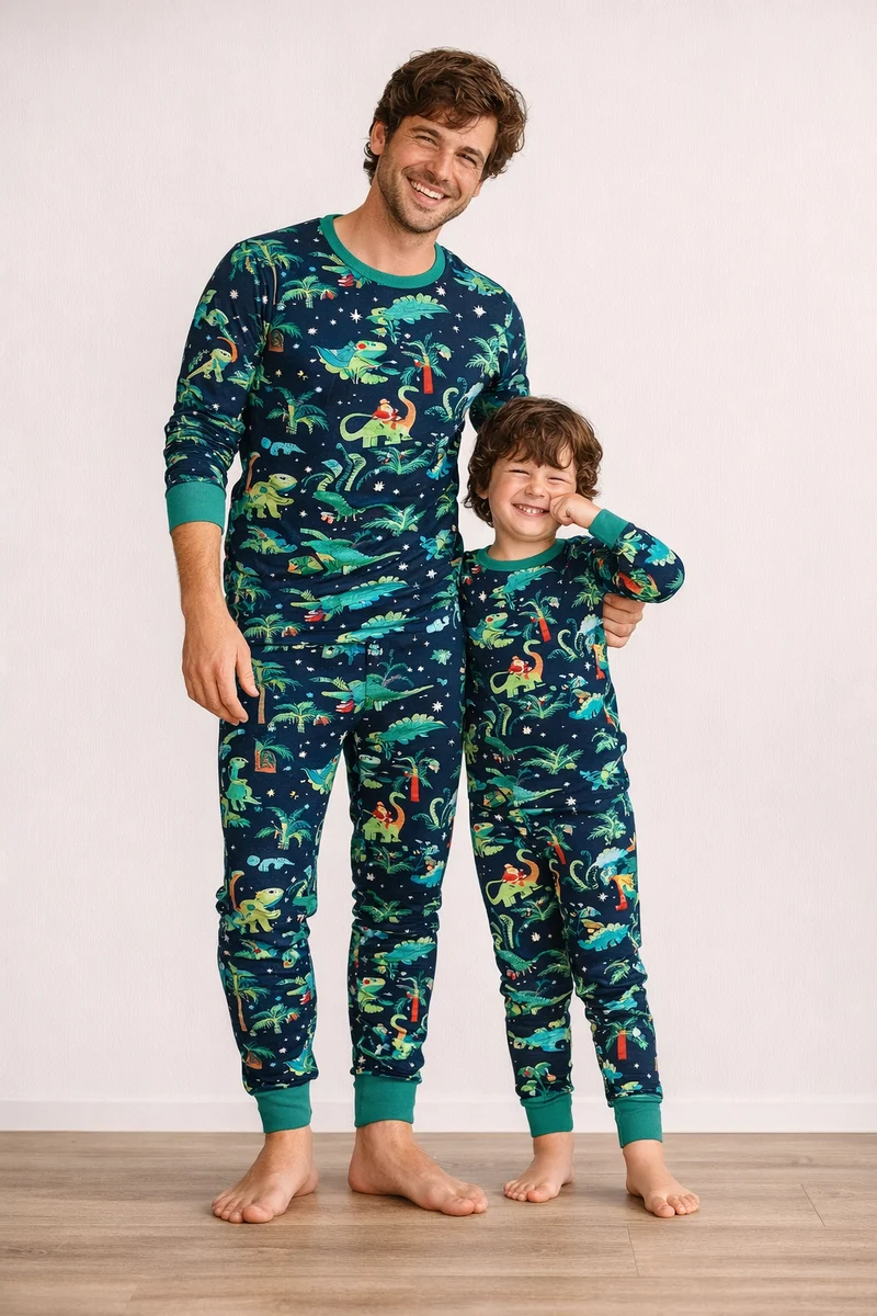 Partnerlook Vater Sohn Schlafanzug