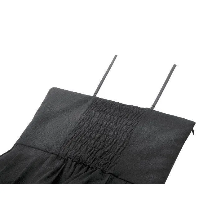 Gothic Lolita Slip-Kleid mit Schleife in Kontrastfarbe für Damen
