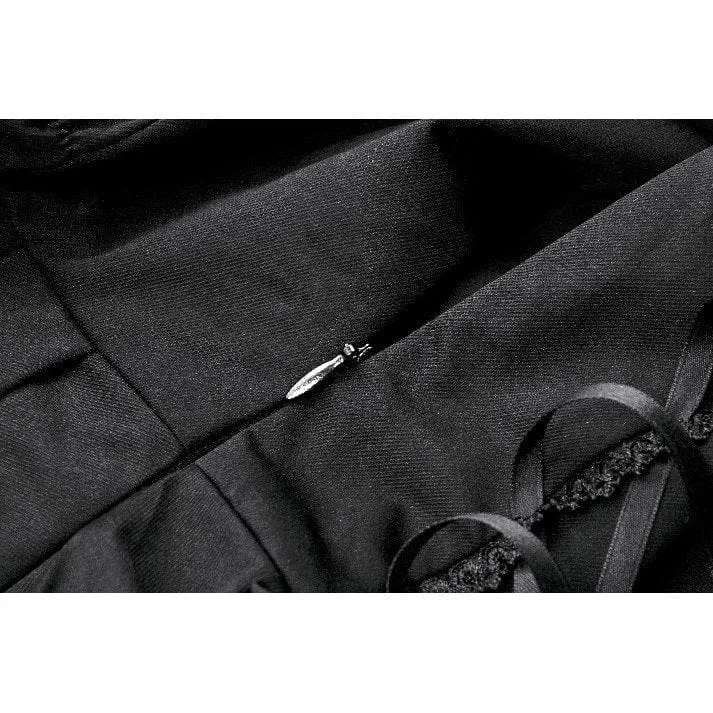 Gothic Lolita Slip-Kleid mit Schleife in Kontrastfarbe für Damen