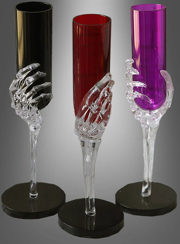 Sektglas Skeletthand Gläser schmale Form