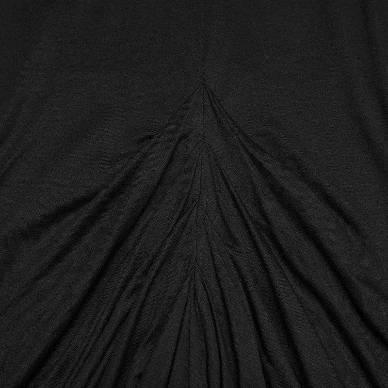 Gothic-Kleid mit Raffungen und Kapuze, Nonnenkleid für Damen, Hochzeitskleid