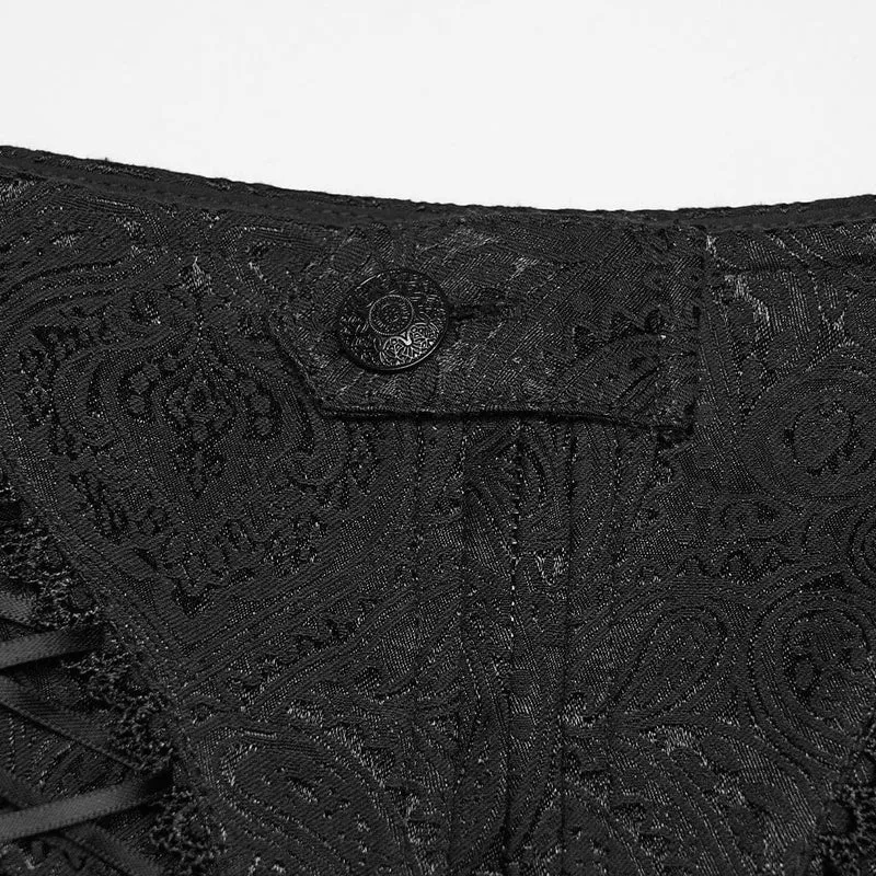 Gothic-Shorts für Damen, mehrlagig, gerüscht, gestuft