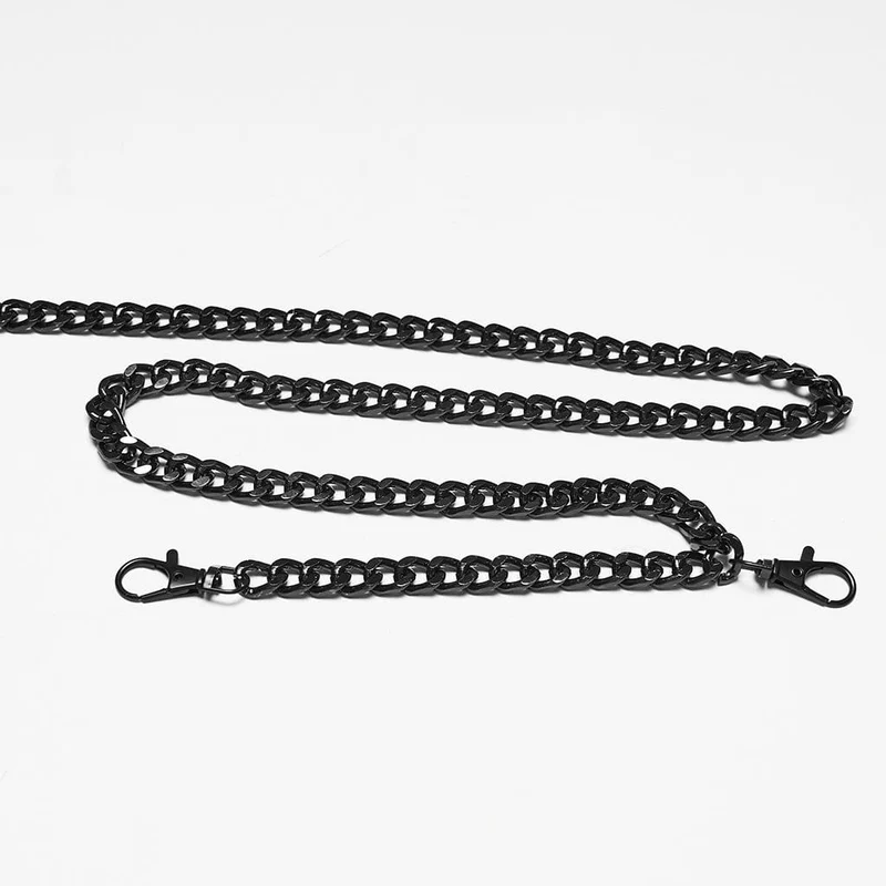 Punk-Puppe mit Nieten und Kettenmotiv für Damen, Schwarz
