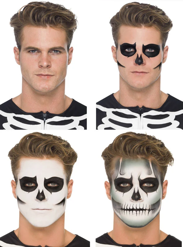Leuchtendes Skelett Makeup Set