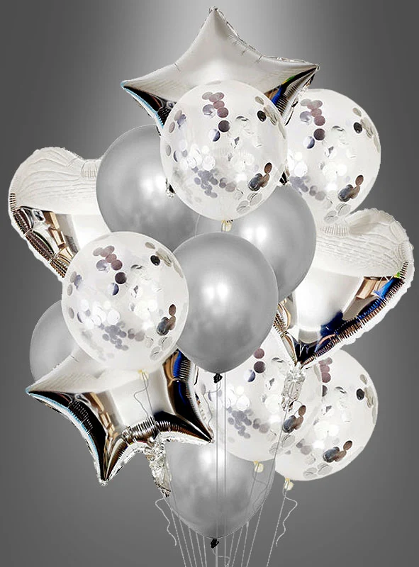 Glamour Ballonstrauß gold, silber oder schwarz