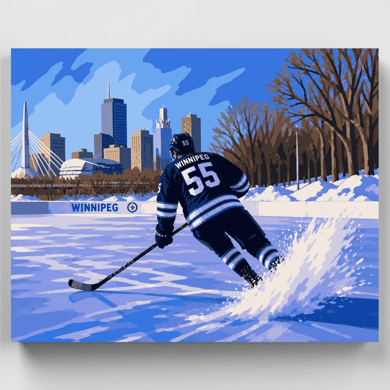Winnipeg Ice Skater - Paint by Numbers Kit