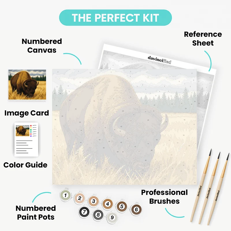 Elk Island Bison - Paint by Numbers Kit