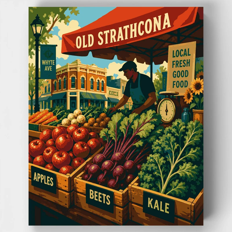 Old Strathcona Market Stall - Paint by Numbers Kit
