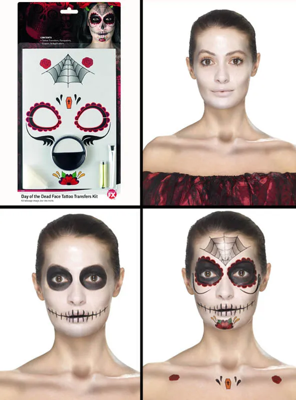 Tag der Toten Makeup Tattoo Set