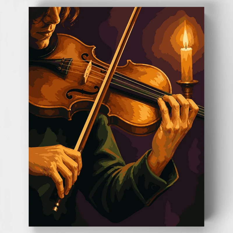 Candlelit Fiddle - Paint by Numbers Kit