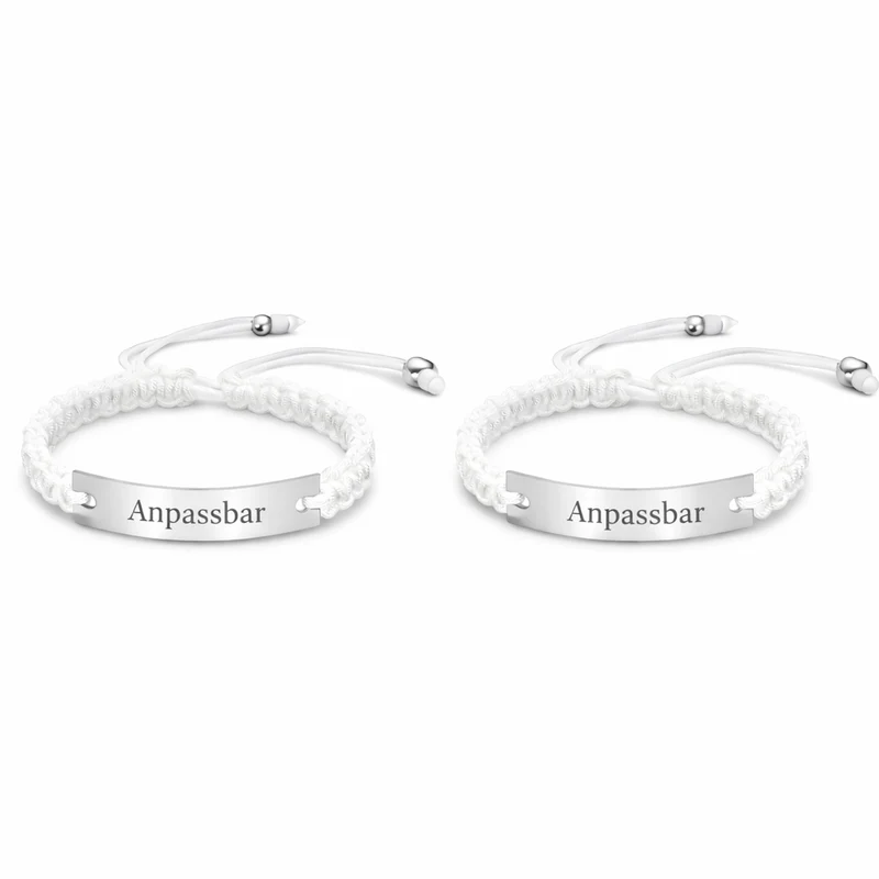 Paar Armband Mit Gravur Leder