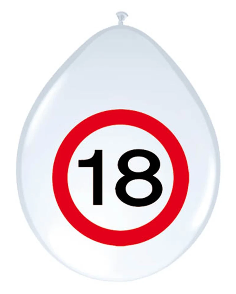Latex Luftballon Verkehrsschild 18