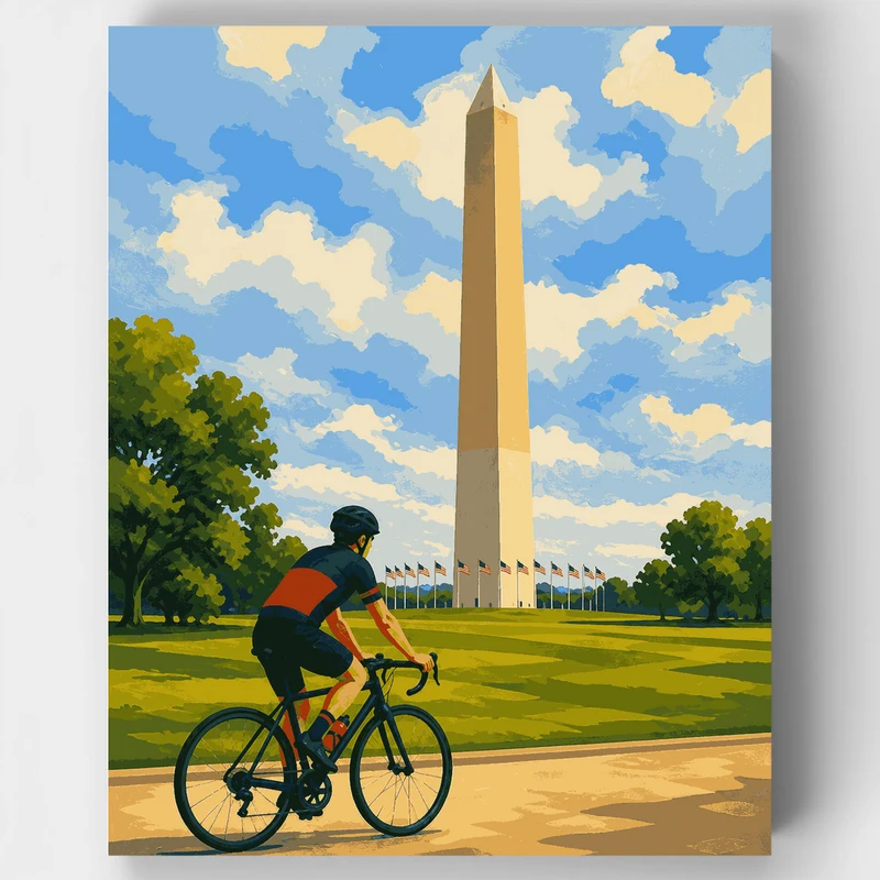 Monument Ride, DC - Paint by Numbers Kit