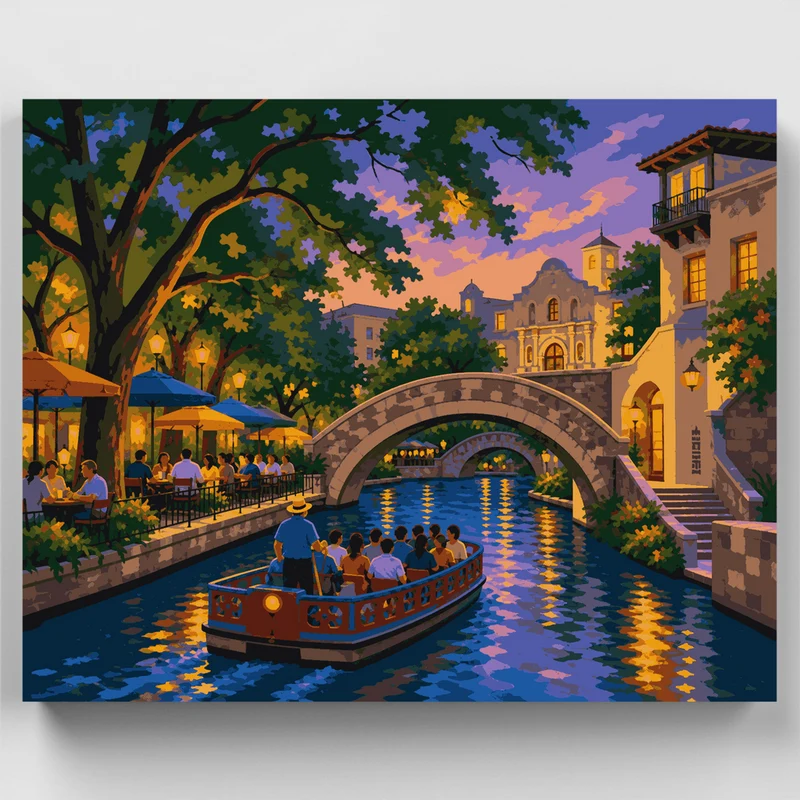 San Antonio Twilight - Paint by Numbers Kit