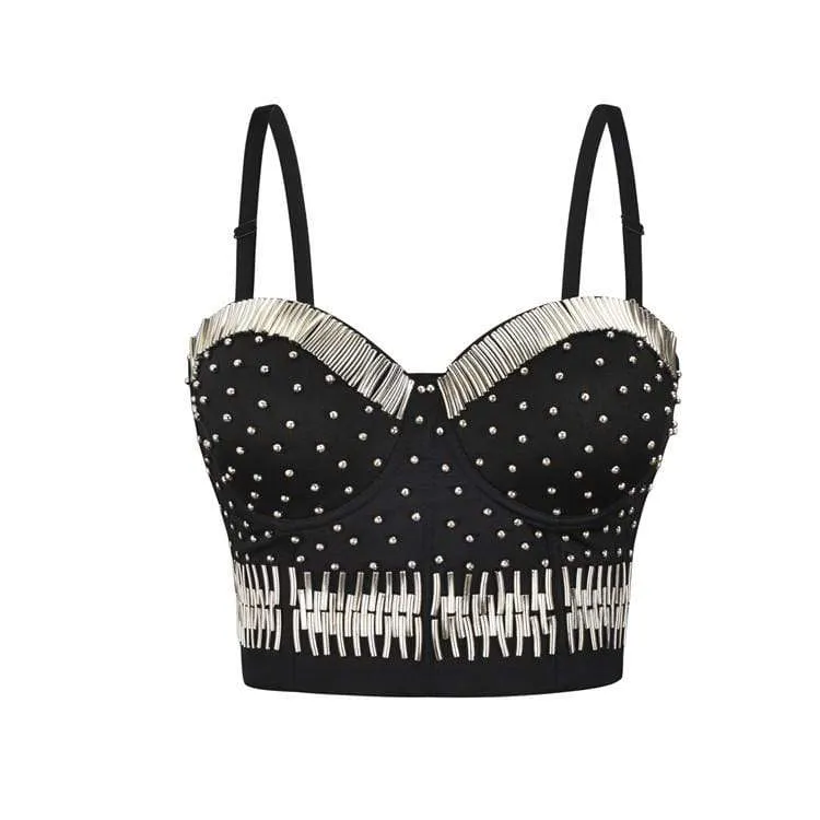 Frauen Goth Pailletten Bustiers