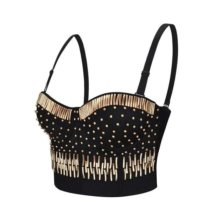 Frauen Goth Pailletten Bustiers