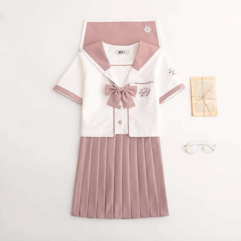 Frauen Kurzarm JK Uniform Japanische High School Uniform Mädchen Student Sailor Anzüge