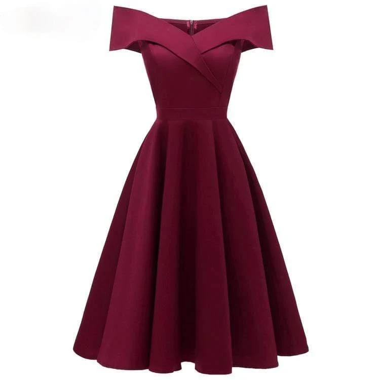 Damen Vintage Slim-Fit Partykleider