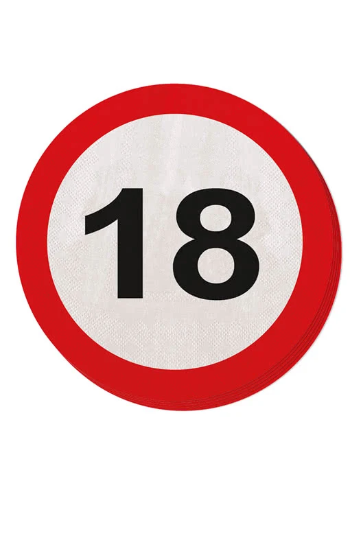 Papier-Serviette Verkehrsschild 18