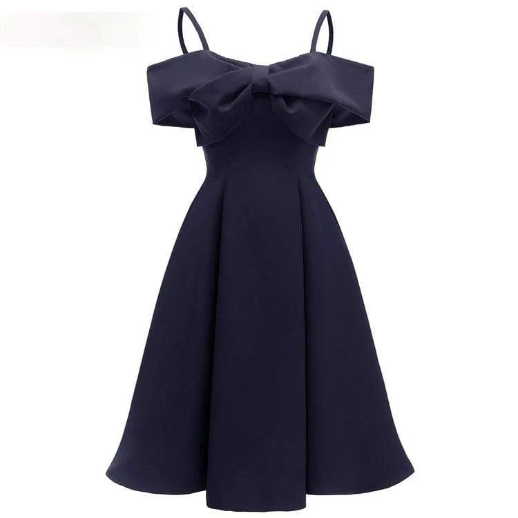 Damen Bowknot Slip Kleider Brautjungfernkleider