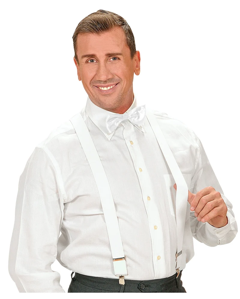 Weiße Hosenträger