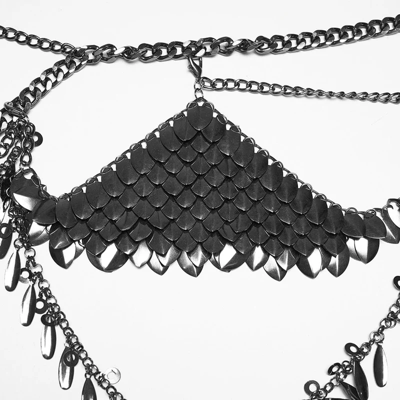 Punk-Metallklingen-Taillenkette für Damen