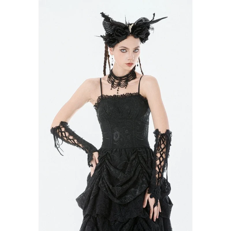 Gothic-besticktes Peplum-Unterkleid für Damen