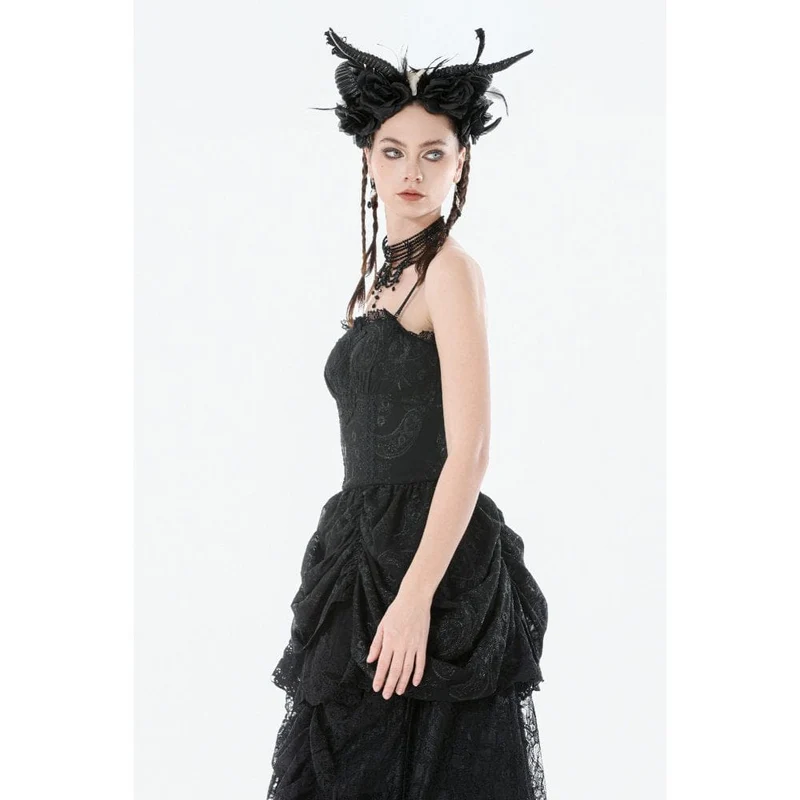 Gothic-besticktes Peplum-Unterkleid für Damen