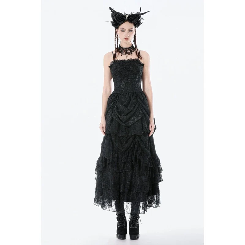 Gothic-besticktes Peplum-Unterkleid für Damen